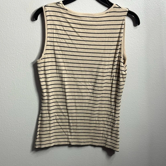 LOFT Ann Taylor Women Beige/Black Striped Shirt Size XS‎ - Picture 6 of 6